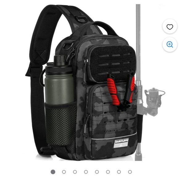 Ghosthorn New Black Camouflage Tactical Fishing Waterproof Lightweight Backpack - Picture 7 of 12